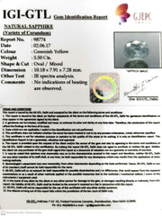 5.50/CT Natural Green Sapphire with Govt. Lab Certified Gemstone-98774